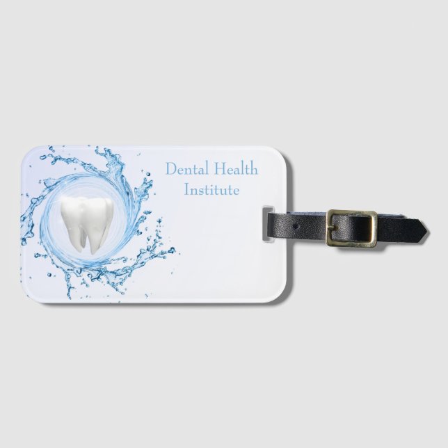 Etiqueta De Bagagem Dentista Dental Dental Tooth Professional (Frente Horizontal)
