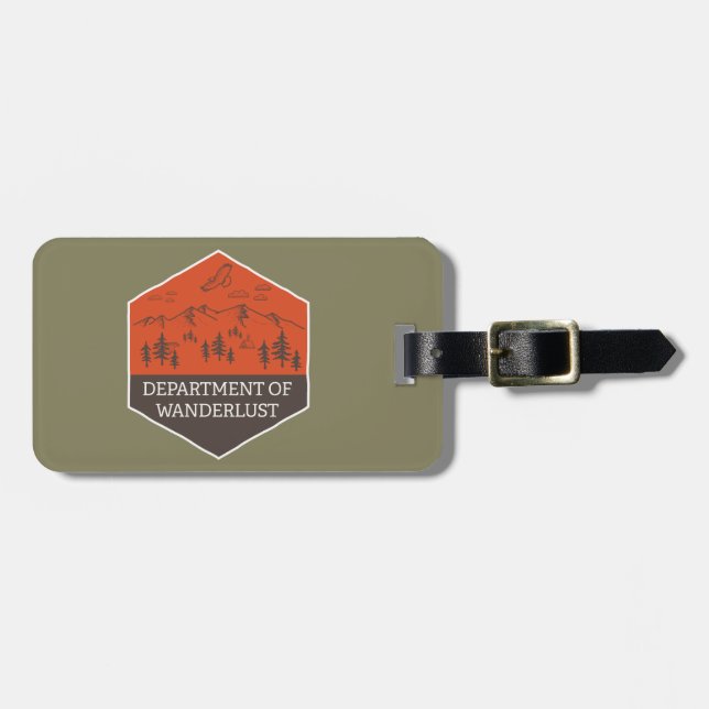 Etiqueta De Bagagem Departamento do Wanderlust (Frente Horizontal)