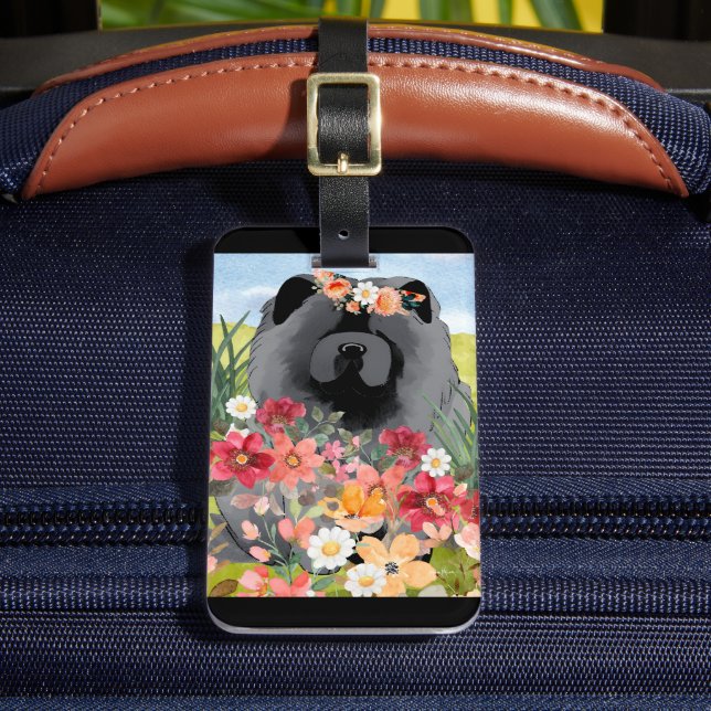 Etiqueta De Bagagem DESCONTO EM PRETO-LUZ - Cachorro Azul (Frente Insitu 2)