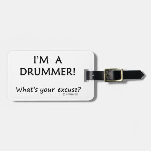 Etiqueta De Bagagem Desculpe Drummer