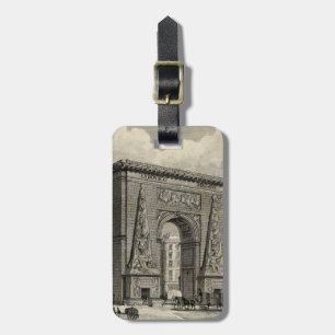 Etiqueta De Bagagem Desenho do Monumento Porte Santo-Denis