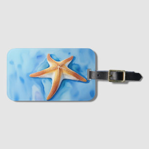 Etiqueta De Bagagem Desenho em Aquarela de Estrela-do-Mar