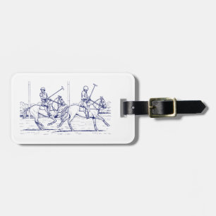 Etiqueta De Bagagem Desenho Estilizado Vintage de Partida de Polo #2 A