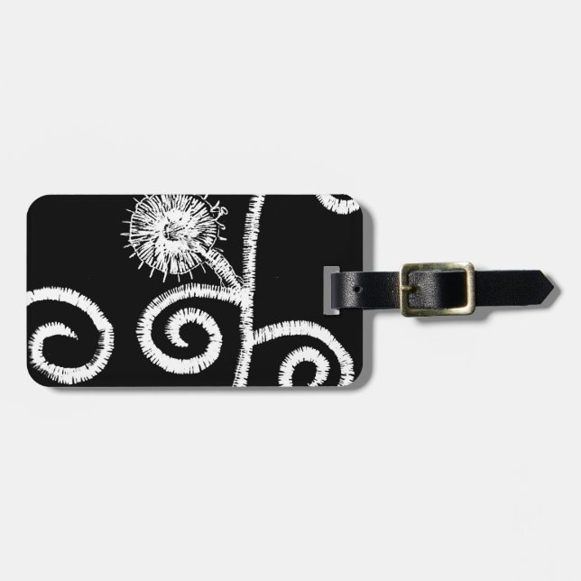 Etiqueta De Bagagem Desenho Floral Egípcio (Frente Horizontal)