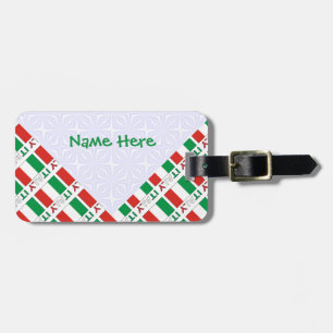 Etiqueta De Bagagem Desenho Personalizado de Herança com a Bandeira It