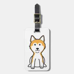 Etiqueta De Bagagem Desenhos animados do cão de Shiba Inu
