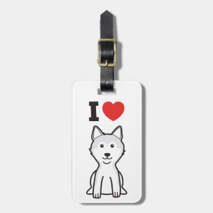 Etiqueta De Bagagem Desenhos animados do cão de Shiba Inu