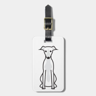 Etiqueta De Bagagem Desenhos animados do cão de Whippet