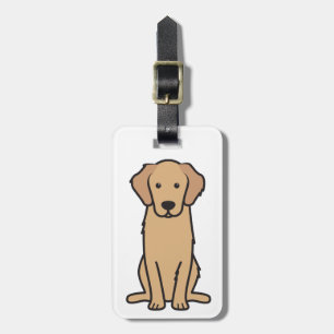 Etiqueta De Bagagem Desenhos animados do cão do golden retriever