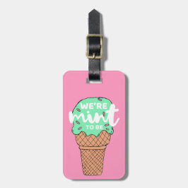 Etiqueta De Bagagem Desenhos do Namorados Verde Rosa Migra Para Ser So