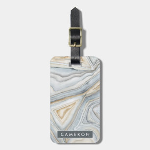 Etiqueta De Bagagem Design Abstrato Marcado por cinzas