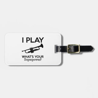 Etiqueta De Bagagem design da trombeta