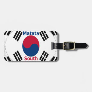 Etiqueta De Bagagem Design de Arte da Bandeira Nacional da Coreia do S