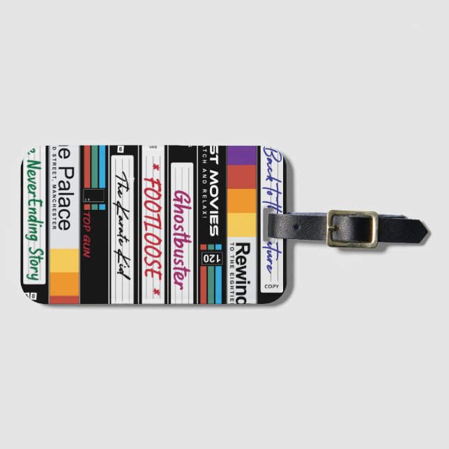 Etiqueta De Bagagem Design de Filme VHS Retroativo (Frente Horizontal)