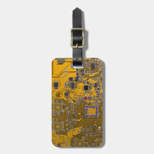 Etiqueta De Bagagem Design de Placa de Circuito PCB Laranja Claro para