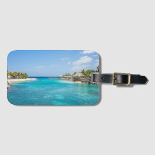 Etiqueta De Bagagem Design de praia de Curacao