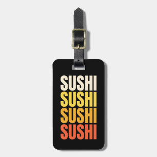 Etiqueta De Bagagem Design de texto Sushi