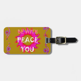 Etiqueta De Bagagem Design de vetor inspirador "Peace Be With You"