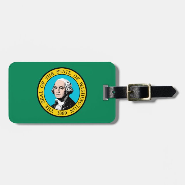 Etiqueta De Bagagem Design do Estado de Washington (Frente Horizontal)