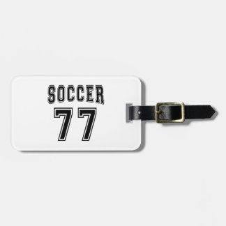 Etiqueta De Bagagem Design do número 77 do futebol