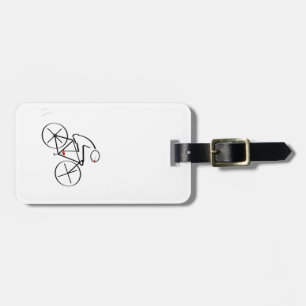 Etiqueta De Bagagem Design estilizado do Bicyclist