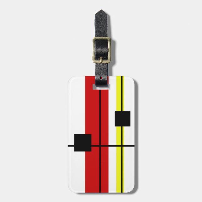 Etiqueta De Bagagem Design geométrica (Frente Vertical)