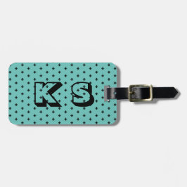 Etiqueta De Bagagem Design Geométrico Elegante Cross