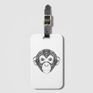 Etiqueta De Bagagem Design inspirado do macaco