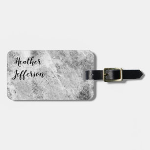 Etiqueta De Bagagem Design Mínimo de Plena de Cinza Trendy