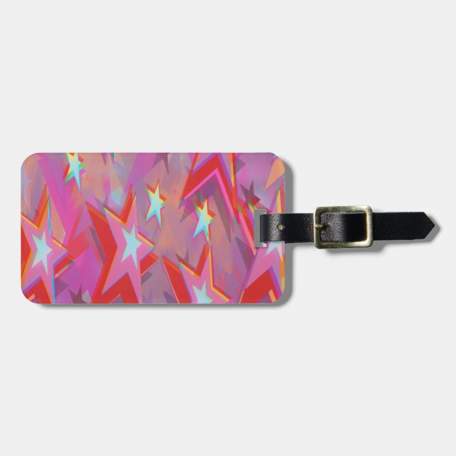 Etiqueta De Bagagem Design Superstar Tridimensional (Frente Horizontal)
