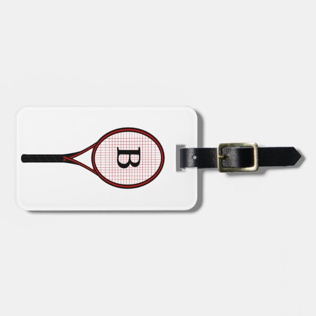 Etiqueta De Bagagem Design tênis Racket (Frente Horizontal)