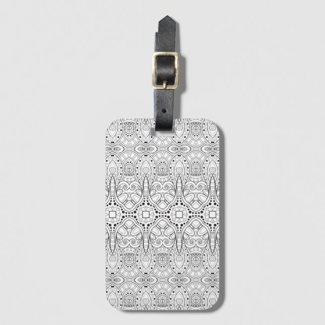 Etiqueta De Bagagem Design tribal de Zendoodle (Frente Vertical)