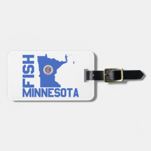 Etiqueta De Bagagem Destaque do Estado de Fish Minnesota