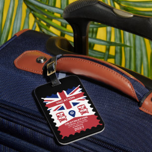 Etiqueta De Bagagem Destino - Londres - Férias no Reino Unido