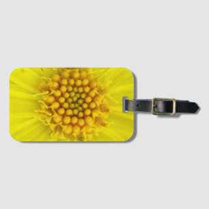 Etiqueta De Bagagem Detalhe amarelo colorido do Wildflower da arnica