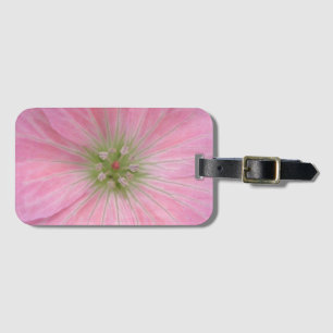 Etiqueta De Bagagem Detalhe cor-de-rosa romântico da flor do gerânio