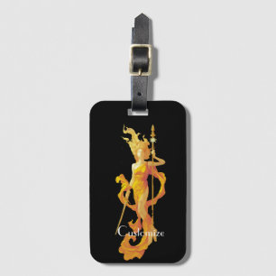 Etiqueta De Bagagem Deusa do Guerreiro do ouro Thunder_Cove