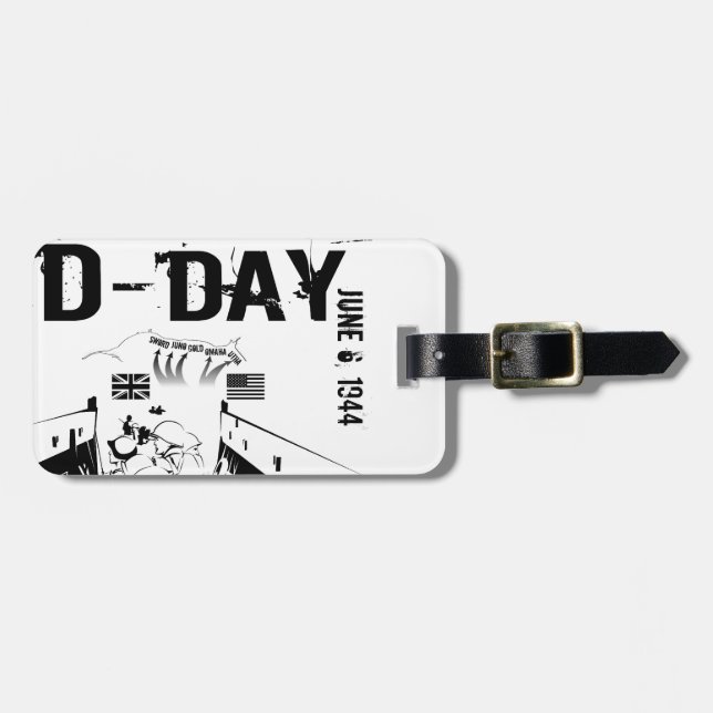 Etiqueta De Bagagem DIA D 6 de junho de 1944 (Frente Horizontal)