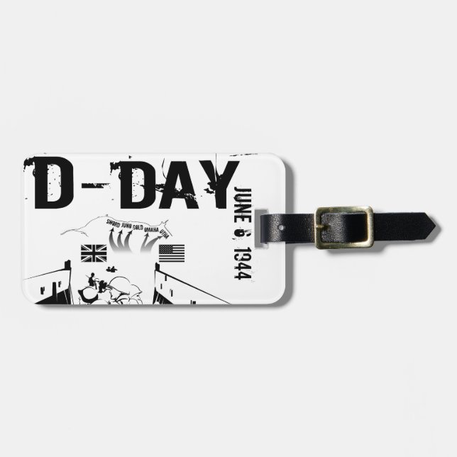Etiqueta De Bagagem DIA-D 6 de junho de 1944 (Frente Horizontal)
