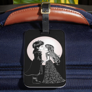 Etiqueta De Bagagem Dia de os namorados Gótico Beijo Gótico