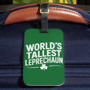 Etiqueta De Bagagem Dia de São Patrício do Leprechaun Mais Alto do Mun