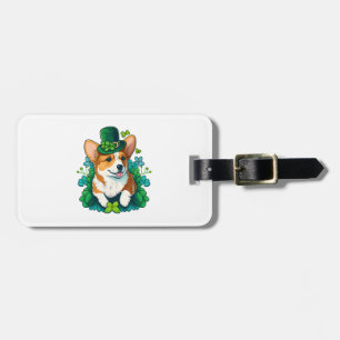 Etiqueta De Bagagem Dia de São Patrício Feliz do Funny Corgi Lover Sha