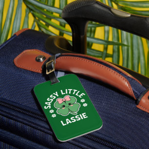 Etiqueta De Bagagem Dia de São Patrício Garotinha Sassy Little Lassie 
