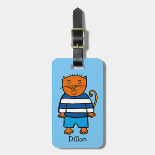 Etiqueta De Bagagem Dillon o Gato Personalizado