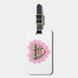 Etiqueta De Bagagem Dingus Heart and Lace Magnet