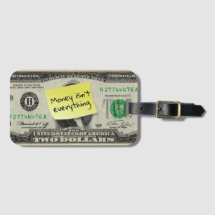 Etiqueta De Bagagem Dinheiro não é Tudo/Posta/US 2 Dólar Bill