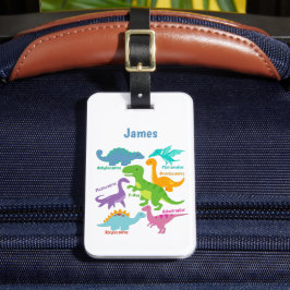 Etiqueta De Bagagem Dinossauros Bonitos Personalizados