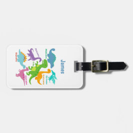 Etiqueta De Bagagem Dinossauros Bonitos Personalizados
