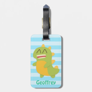 Etiqueta De Bagagem Dinossauros Kids Personalizados Fofos e Felizes