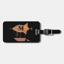 Dirigível Enferrujado Steampunk Monograma Personal